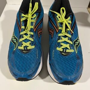 Saucony Men's Blue and Yellow Athletic Shoes